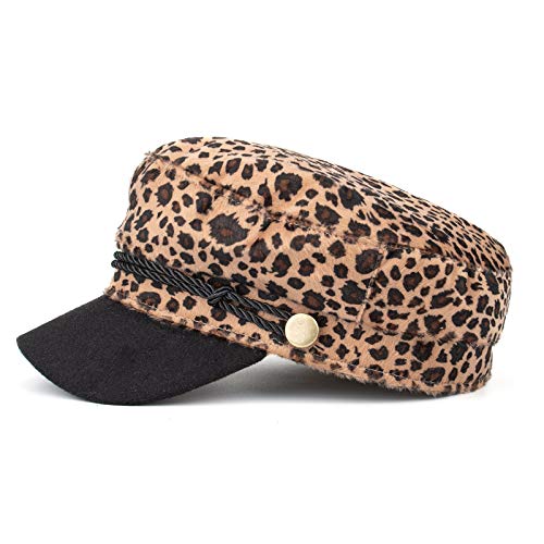 Winter Apparel Plus Leopard Casual Beret Velvet Winter Visor Ladies Print Warm Baseball Caps Sequin Hats Women Coffee #TOP4