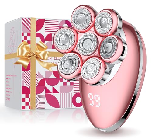 Electric Razors for Women, 7D Electric Shaver for Women, Cordless Facial Hair Removal Trimmer for Women's Face, Waterproof Ladies Shaver for Arms, Underarms, Peach Fuzz, Sensitive Skin