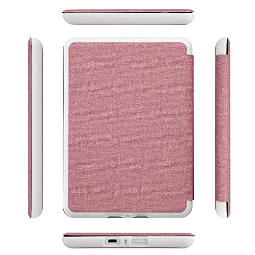 Capa Kindle 10a geração - WB Ultra Leve, Silicone FLexivel e Sensor Magnético - Tecido Rosa