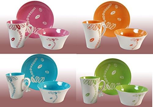 BREACKFAST SET 4 COLORS MIX FOR 4 PERSONS 12PCS