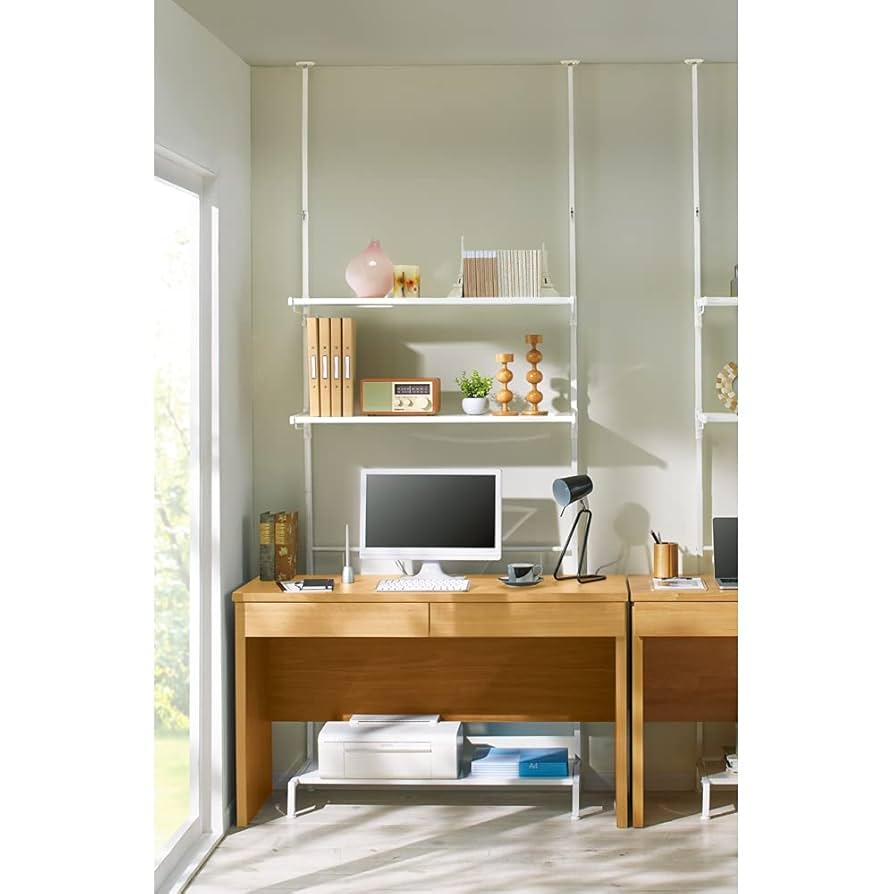 【最終値下】【美品】dinos デスクラック ブラック　説明書あり 突っ張り式高さ調節シリーズ 伸長デスクラック 幅90cm 通販