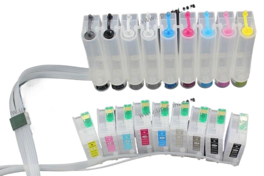 di Alimentazione 'Inchiostro Vuoto CISS T1571-T1579 Compatibile con i Materiali di consumo della Stampante R3000 per Il Numero di Parte T1571 T1579