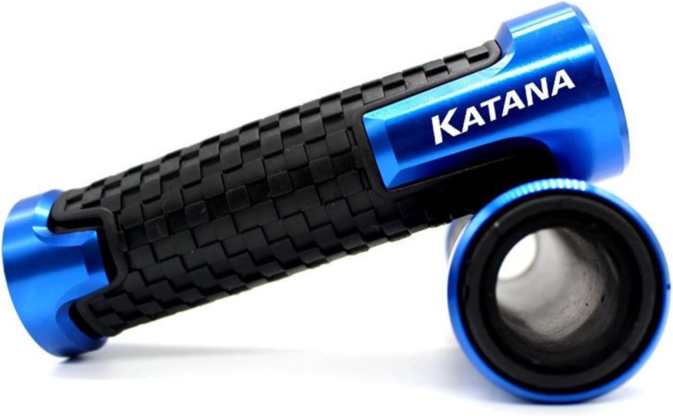 Motorcycle Handlebar Grips Motorcycle 7/8" 22MM Handlebar Hand Grips Handle Bar End Cap Plug Accessories for Suzuki Katana GSX600F GSX 600 F 600F 1989-2007 Handlebar Grips (Color : Blue)