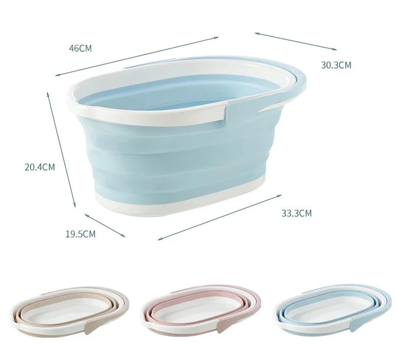 2 pièces Seau Pliant de vadrouille pêche Portable Camping en Plein air Lavage Voiture Pliable Outil Nettoyage ménager pour Les Voyages La Randonnée(Blue)