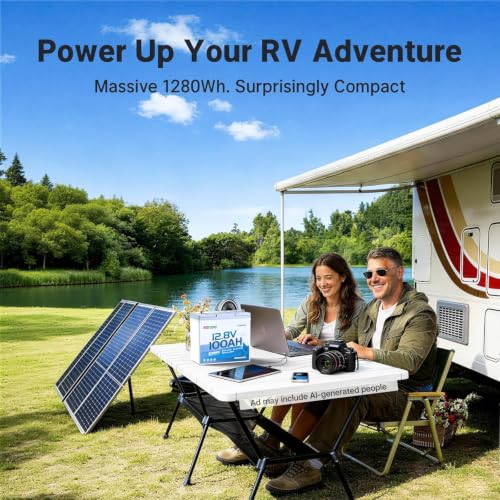 Image of Redodo 12V 100Ah Bluetooth LiFePO4 Lithium Battery, Group 22NF Ultral-Mini Size RV Deep Cycle Battery with Low Temp Protection, Smart BMS & 1280Wh for RV Camping Trolling Motor Off Grid Use 2 PACK