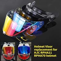 Shkalacar Helmvisier Ersatz für HJC RPHA11 RPHA70 Helm, Integralhelm Visier UV-Beständig, Beschlagfrei und Kratzfest, Motorrad Gesichtsschutz Helmzubehör(leicht gebräunt) – Ansicht 2