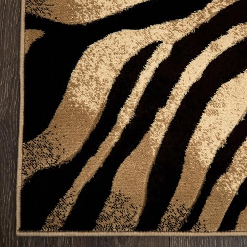 Home Dynamix Fawn Modern Area Rug, 5'2"x7'2", Animal Stripe