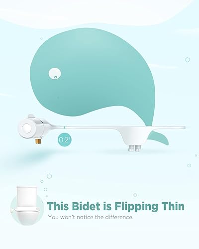 Miniatura 10 de Ciays - Accesorio de bidé no eléctrico para inodoro, boquillas dobles para lavado delanterotrasero, control de presión ajustable, plateadoblanco