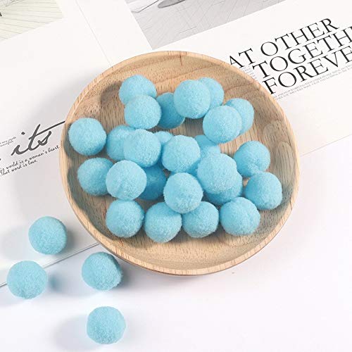 GIOTEL 2000pcs 20mm Pompom Ball Suitable for Making All Kinds of Handicrafts (Color : 07 Sky Blue, Size : 20mm 2000pcs)