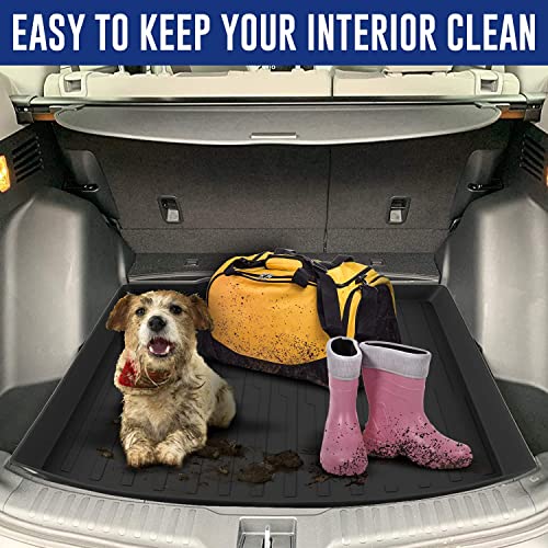 Premium Cargo Liner For Vw Touareg 2011-2019 - 100% Protection - Custom Fit Car Trunk Mat - Easy-To-Wash & All-Season Black Cargo Mat - 3D Shaped Laser Measured Trunk Liners For Volkswagen Touareg #TOP3