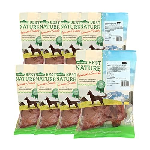 Dehner Best Nature Hundesnack, Schweineohren, 8 x 2 Stück (720 g)