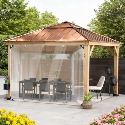 Toldo transparente exterior para gallinero y terraza transpirable 3