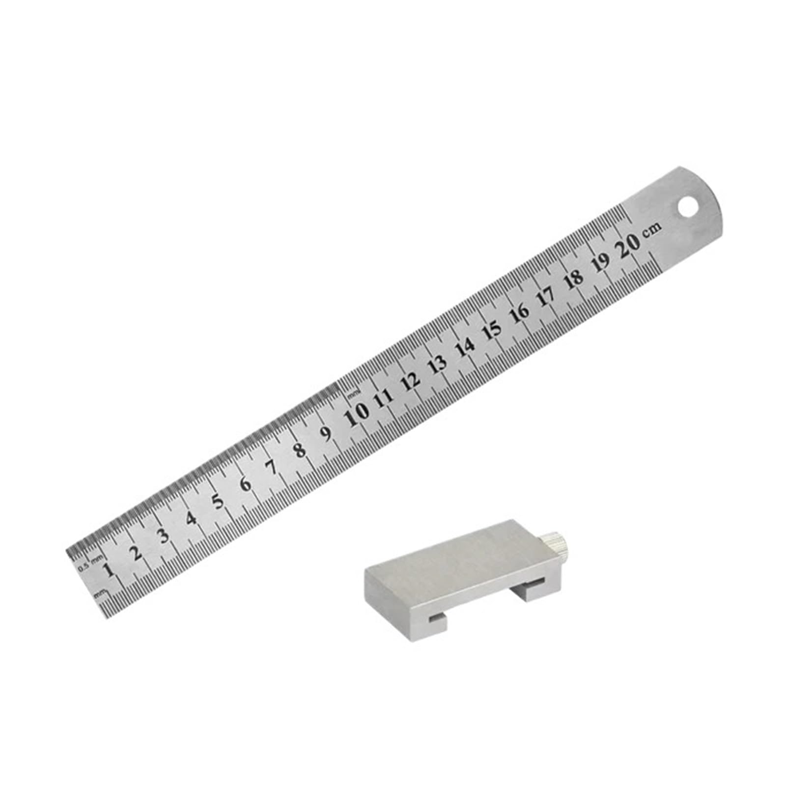 Ygleeuli One Color Ruler Stops Fences Metal Carpenter Carpentry Square Woodworking Tools Steel Ruler Positioning Limit Block Measuring Marking Gauge(20Cm)