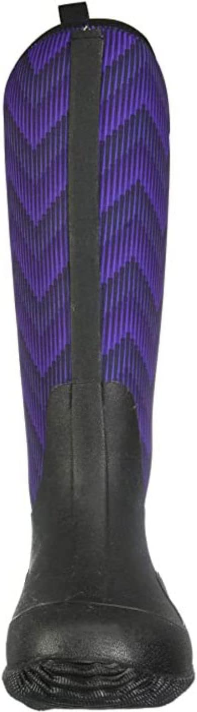Muck Boot Women's Hale Rain Boot 5 Black/Purple Chevron