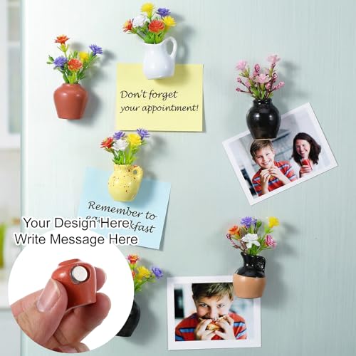 5 Imanes Decorativos Mini Jarrón para Refrigerador miniatura 4
