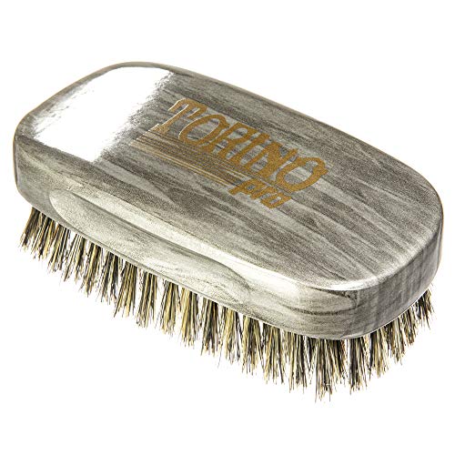 Torino Pro Wave Brushes #89-7 Row Palm Soft Hair Brush for men- 100% Soft boar bristles- Great for thinning and fresh cuts. Great for travel and on the go.
