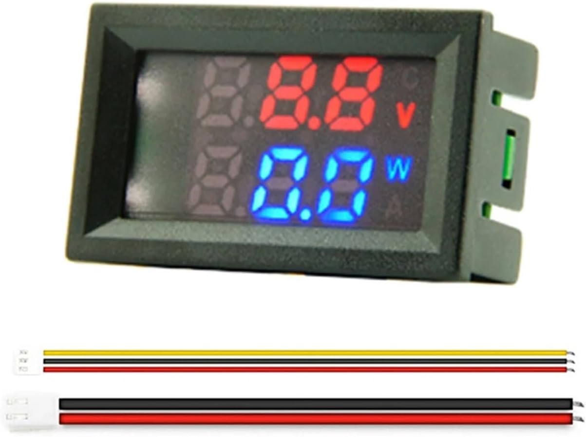 5PCS Digital Voltmeter DC5-30V 10A Voltmeter Ammeter Blue + Red LED Amp Dual Digital Volt Meter Gauge Electromobile Motorcycle Car
