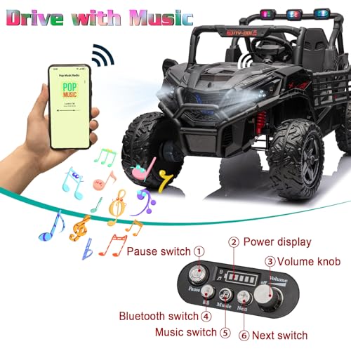 Image of 4WD UTV 24V Ride On Toys for Big Kids Ride On 2 Seater Ride On Toys Kids