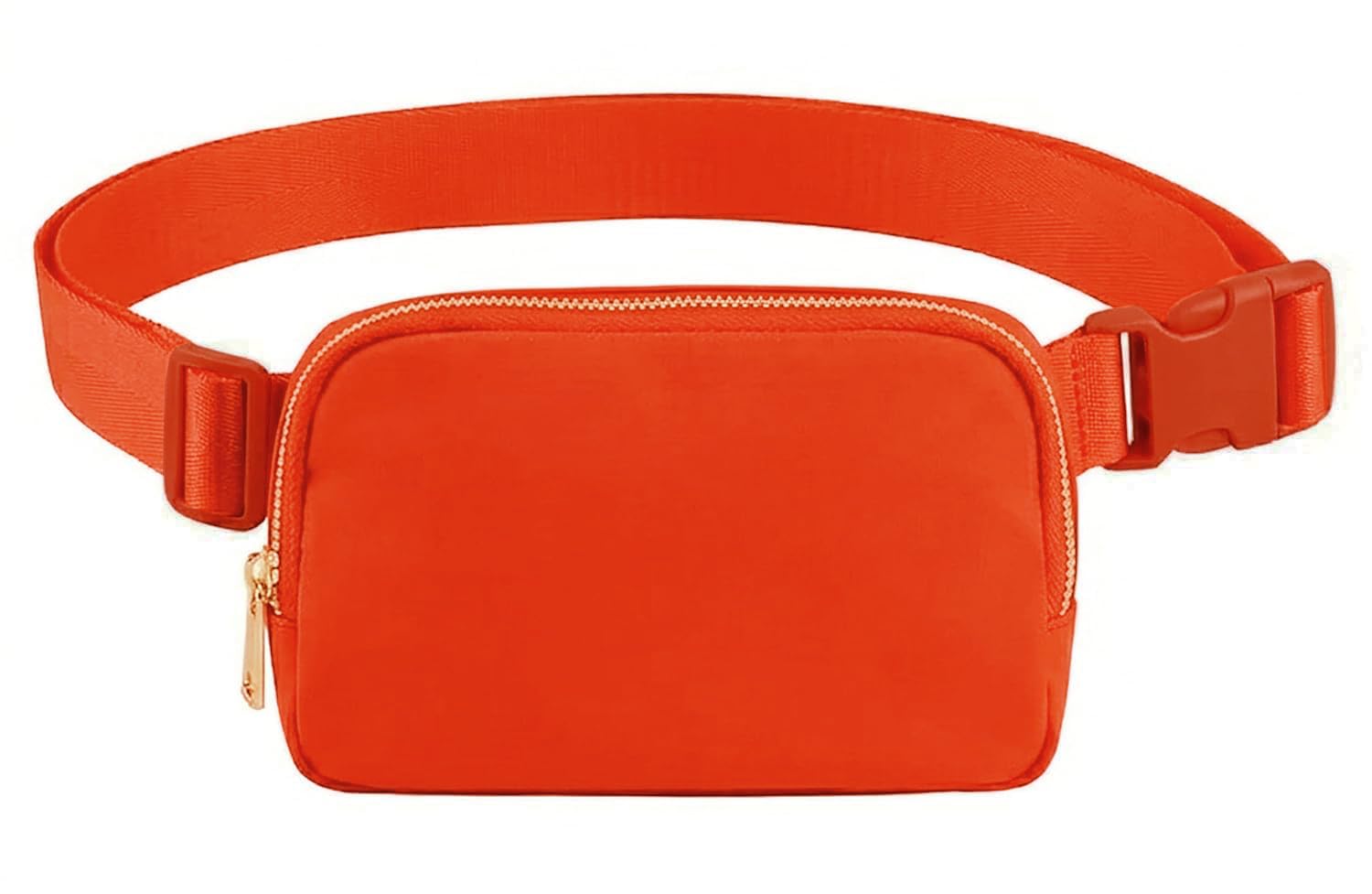 WILDHORN Nylon Waist Bag for Women | Adjustable Belt Bag | Multi-Compartment Crossbody Sling | Lightweight Travel & Daily Use Fanny Pack (Orange)-image-11