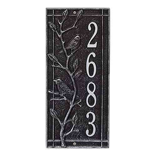 Whitehall™ Personalized Cast Metal Address Sign. The Woodridge Vertical Plaque. Made In The Usa. Beware Of Import Imitations. Display Your Address And Street Name. Custom House Number Sign. Wall Mounted Sign #TOP6