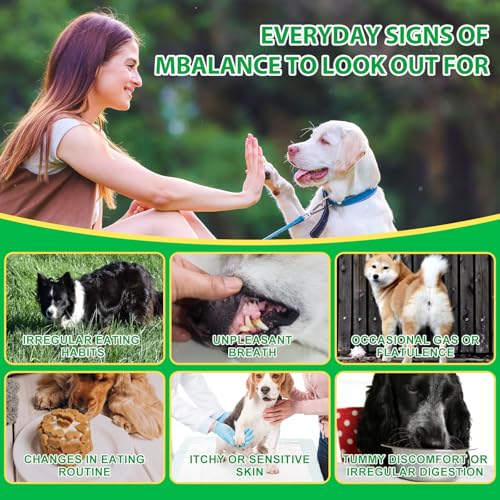 HRAMEX Hunde Probiotika als Leckerli(Entenaroma 120PCS),Hund Darmflora aufbauen,saisonale Allergien,aufgeregter Magen Linderung verbessern die Verdauung,leckere Snacks(300g)