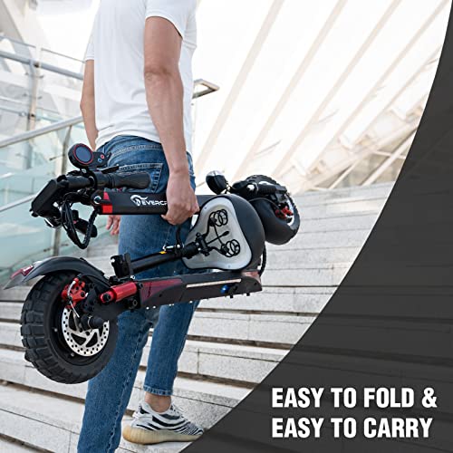EVERCROSS H5 Electric Scooter, Electric Scooter for Adults with 800W Motor, Up to 28MPH & 25 Miles-10'' Solid Tires, E-Scooter with Seat & Dual Braking - Image 5