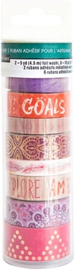 Boho Pink Washi Tape Tube Set
