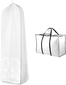 DEGELER Extra Long Dress Garment Bag For Travel | Fits Wedding Dresses & Long Gowns Up To 70 Inches, Carry-On Compatible With Laptop Pocket - View #2