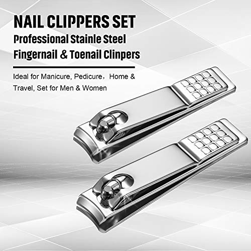 12 Pieces Stainless Steel Nail Clipper Bulk Pack Set Silver Nail Cutter Fingernails And Toenail Clipper Cutter For Women Men #TOP6