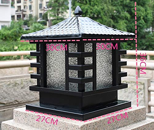 Pilier lumière antique LED étanche pour sécuriser un portail sombre