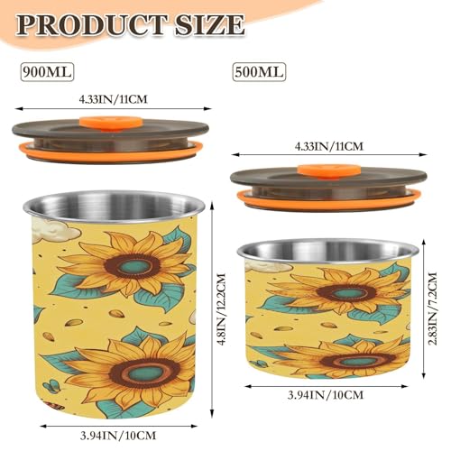 Contenedor hermético para café en acero inoxidable Qilmy 17oz miniatura 3