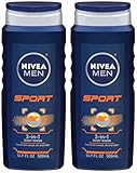 Nivea for Men Sport 3-in-1 Body Wash, 16.9 Fluid Ounce( 2 pack )