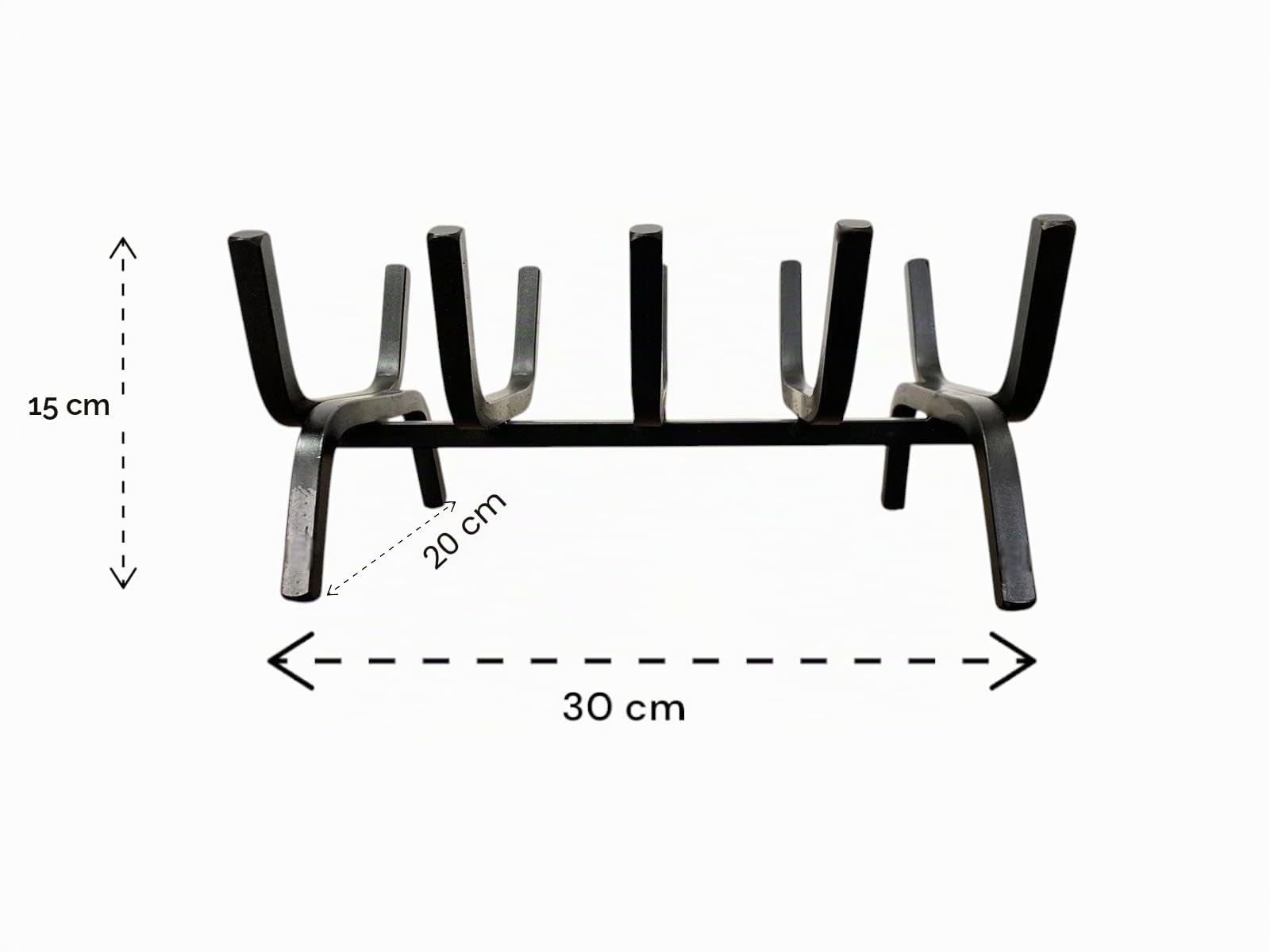 FERMEG Brasero de hierro Mod. Atrani 30x20x15h - para estufa, chimenea, calefacción del ambiente