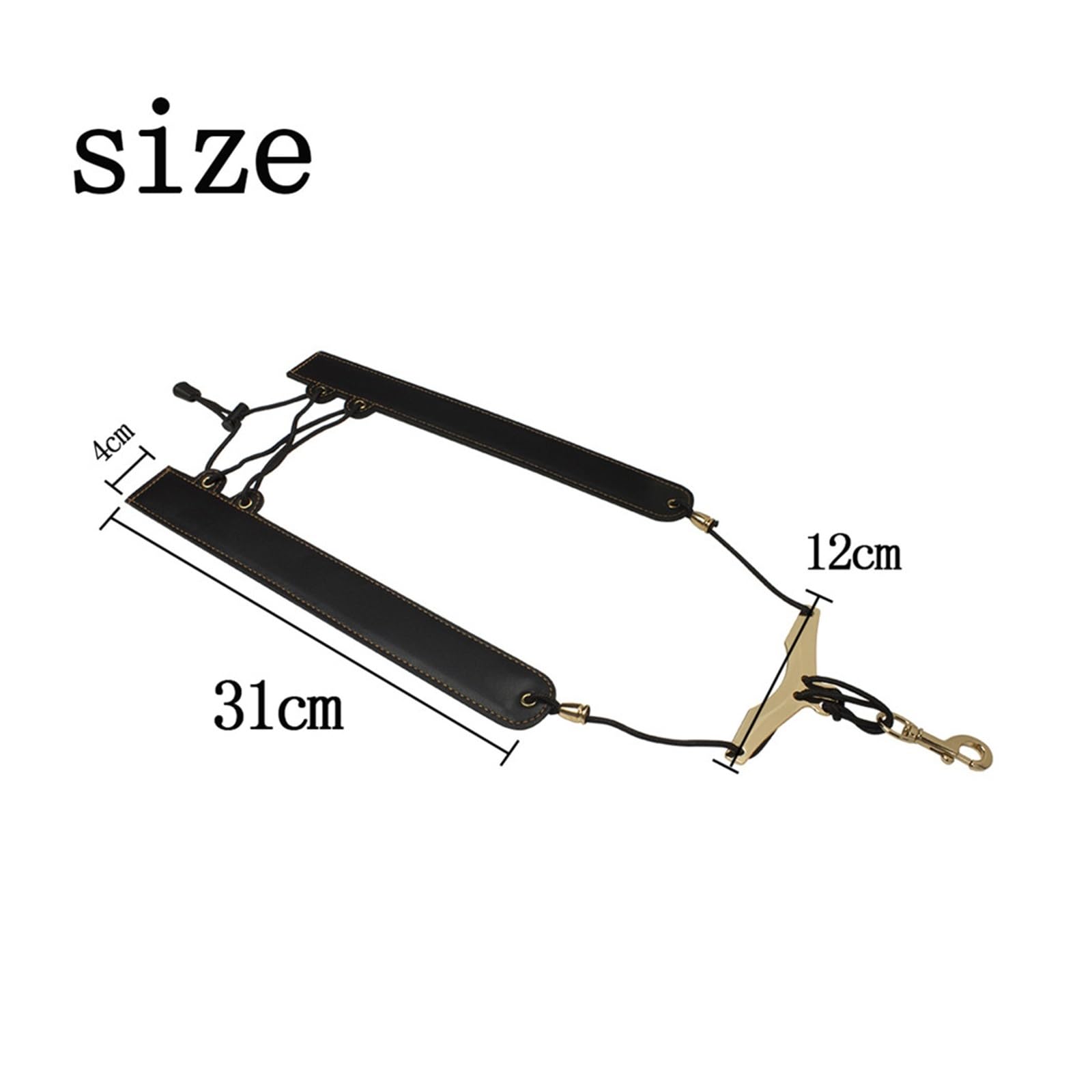 Akcesoria do saksofonu Pasek Do Saksofonu Skórzany Pasek Na Ramię Saksofon Smycz Pasek Na Szyję Ochrona Sax Neck Ramię Akcesoria Do Instrumentów (Color : Bk)