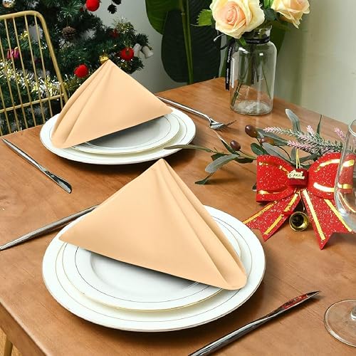 image for Ruvanti Cloth Napkins Set of 4, 18x18 Inches Napkins Cloth Washable, S