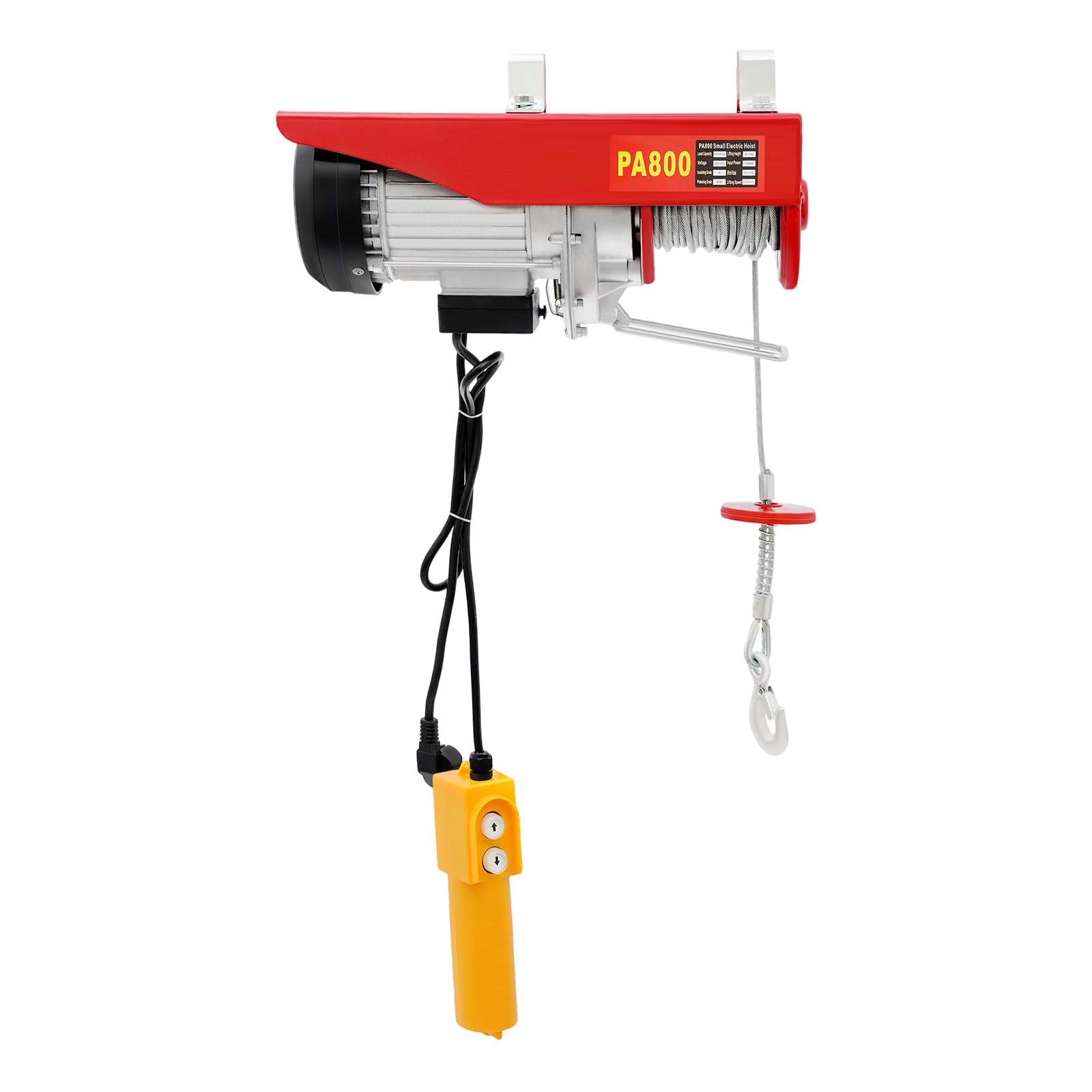 1300w Elektrische Seilwinde 400kg Bis 800kg Hubhöhe 12m Seilzug Motorwinde Kupfermotor Flaschenzug 5m/min Hubgeschwindigkeit Seilhebezug Kettenzug, Für Den Einsatz In Fabriken, Werkstätten