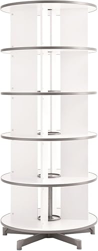 Miniatura 1 de N Cinco Tier giratorio de archivos Binder Almacenamiento de centrifugado Carrusel Blanco