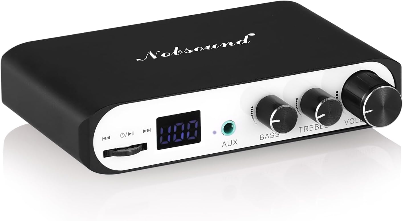 NobsoundM3 Mini Bluetooth 5.0 Digital Amplifier TPA3116 Stereo Audio Amp USB Player 50W x 2