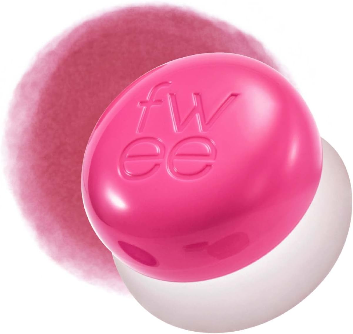 fwee Blurry Pudding Pot | Airbrushed Blush & Lip, Buildable Pigment, Long-lasting, Lightweight, Easy to Blend, Natural Soft Matte Finish - Cherry (Vibrant Pink) | 0.17 oz