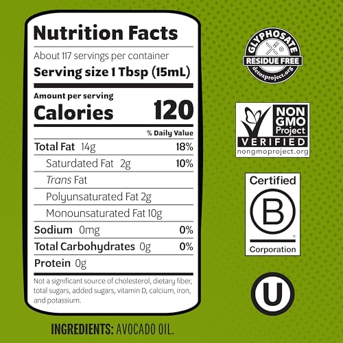 Image of Chosen Foods Avocado Oil, 1.75 Liter - All Purpose Cooking Oil made from 100% Pure Avocados - Non-GMO, Gluten-Free, Keto Friendly, Glyphosate Free - 59.7 Fl Oz (Pack Of 2)