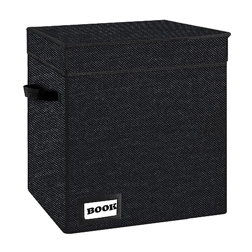 Image of Comic Book Storage Short Box, 11.8 inch X 9.8 inch X 7.8 inch, Holds 100-120 Collection Book, Heavy Duty Comic Collection Gift Bin Container Holder Shelf (Black)