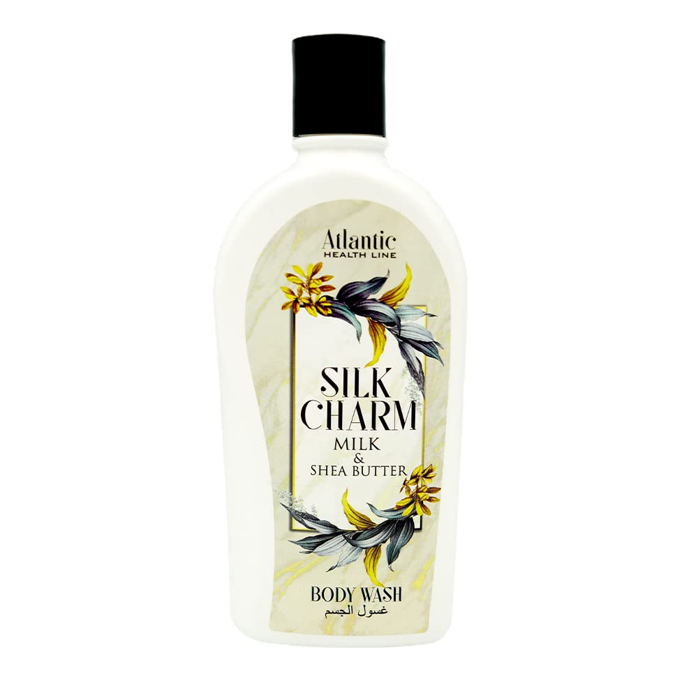 Atlantic Silk Charm Body Wash for Deep Skin Cleansing (Goat Milk & Shea Butter) – Nourishing Body Wash, 500ml - Scented Shower Gel 12 hours Odour Protection