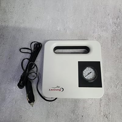 LEZZUNG Air pumps for automobiles 12V DC Tire Inflator with Pressure Gauge, Suitable for Cars, Bicycles, and Motorcycles