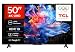 TCL 50V6C 50 Zoll Direct LED TV, 4K HDR Fernseher, Smart TV mithilfe von Google TV (Dolby Audio, Motion Clarity, Kompatibel mit Google Assistant & Alexa)