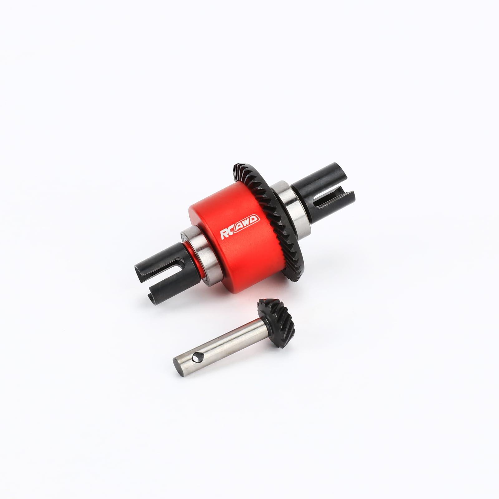 RCAWD Full Metal Gear Upgrade Front Transmission Module Set(40T,14T) 1/10 LOSI Baja Rey Rock Racer Parts(Red)