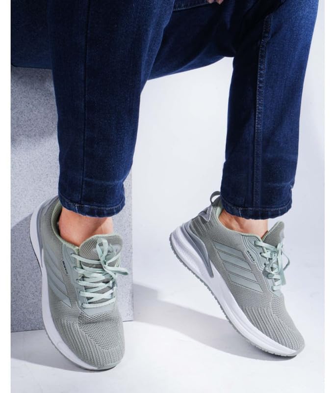 Image of Lakhani aashirwad Men's Sports Shoes | Lightweight Breathable Running Shoes for Men | Flynet Upper, Phylon Sole | Flexible, Comfortable Lace-Up Athletic Shoes