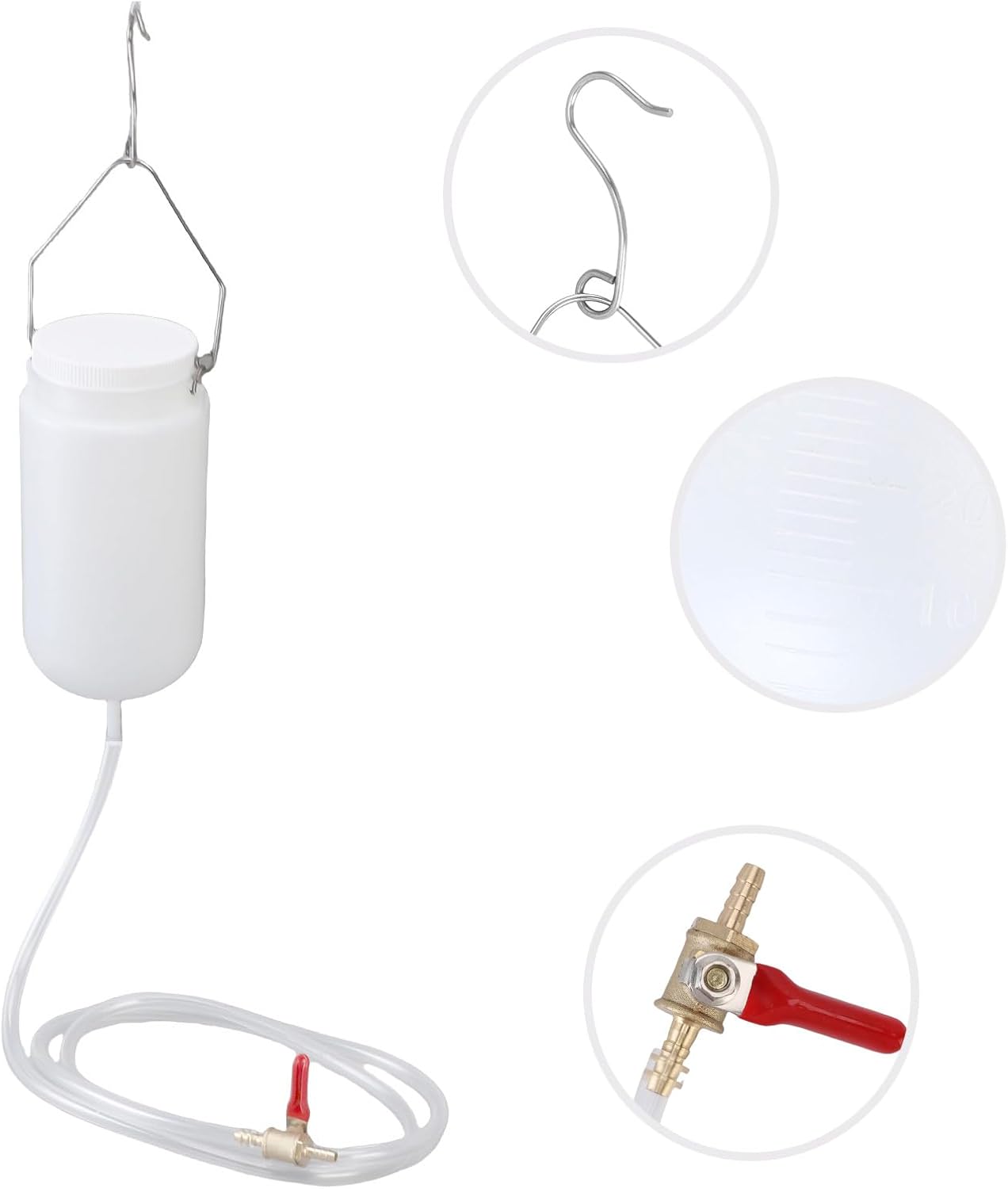 Denash Motorcycle Auxiliary Fuel Tank,Auxiliary Gas Fuel Tank Universal Motorcycle Gas Tank Repair Tool Kit,Auxiliary Fuel Tank with Fuel Hose and Cut Off Valve