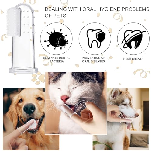 12Pcs Dog Finger Toothbrush Soft Silicone Dog Finger Toothbrush for Dog Dental Care Cleaning Finger Toothbrush,Easy Dog Teeth Cleaning for Home Travel Dogs Cats Other Pets Gum Tooth - Image 2