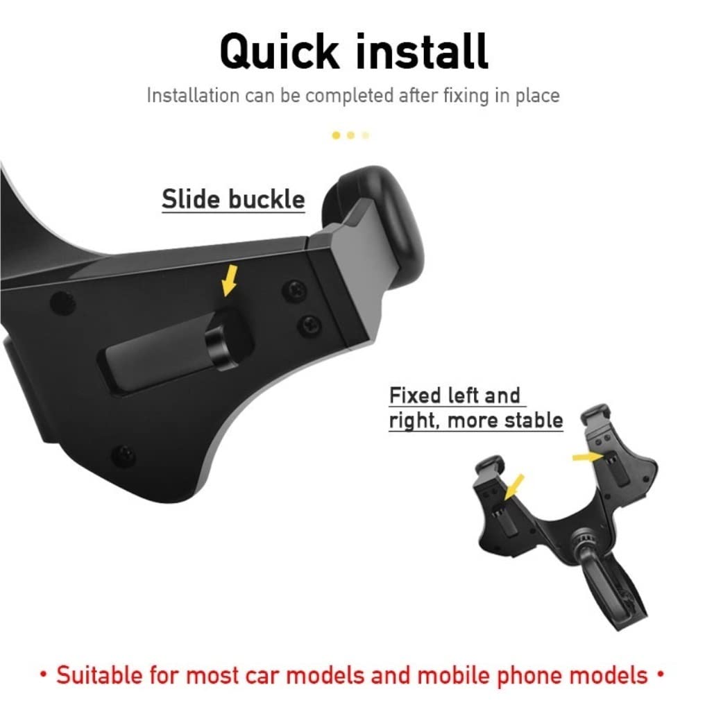 Supporto Telefono Supporto Universale per Smartphone per Auto Specchietto retrovisore per Telefono Cellulare Accessori per Decorazioni per Auto