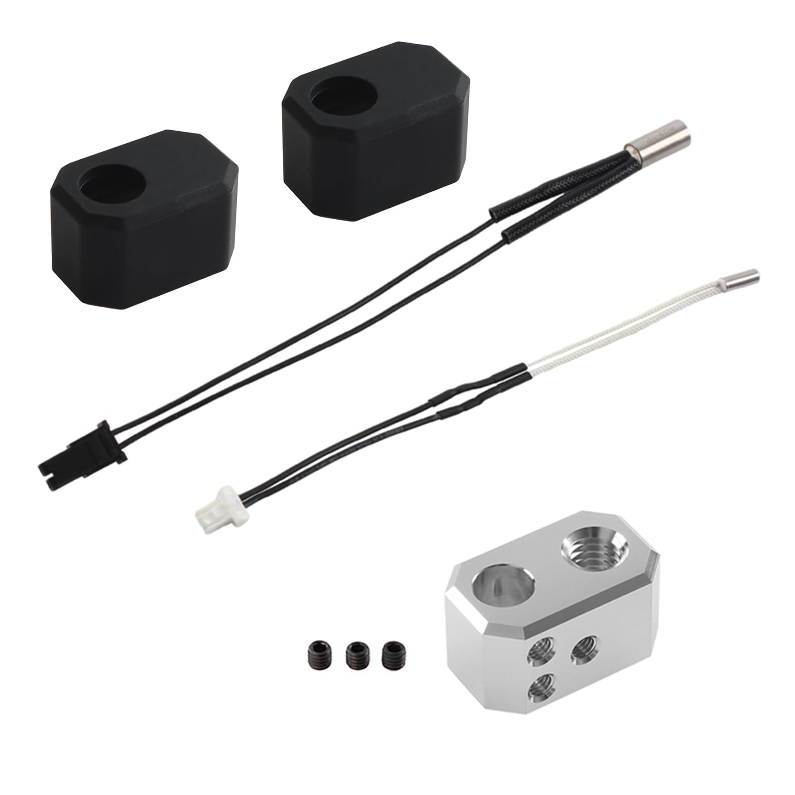 MK4 Heating Block Kit,3D Printer Xirbbo Hotend 24V 40W Heating Cartridge, Heating Block and Silicone Sleeve Accessories for Prusa i3 MK4 3D Printer